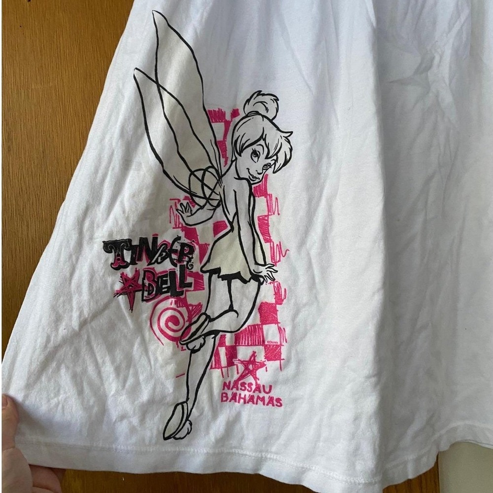 Y2K Tinker Bell Disney Bahamas White Babydoll Skirt Tube Dress XL Fairy Glam Fem